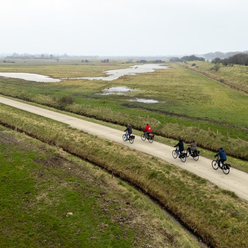 Gids op de fiets