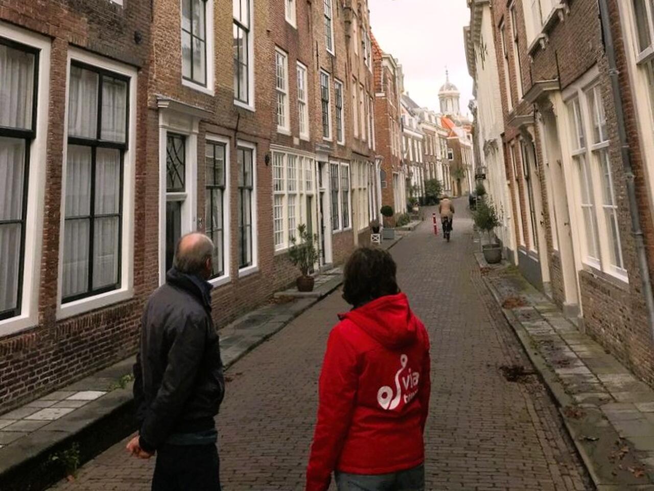 Spanjaardstraat winter met fietser